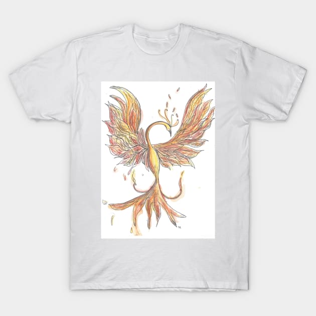 Phoenix illustration T-Shirt by DebTheZeb